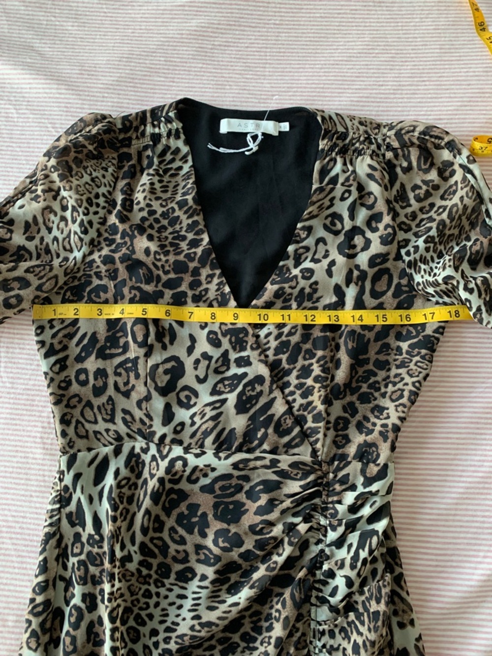 Anthropologie ASTR Leopard animal Print Midi Dress in Brown and Black Size M - Picture 11 of 14